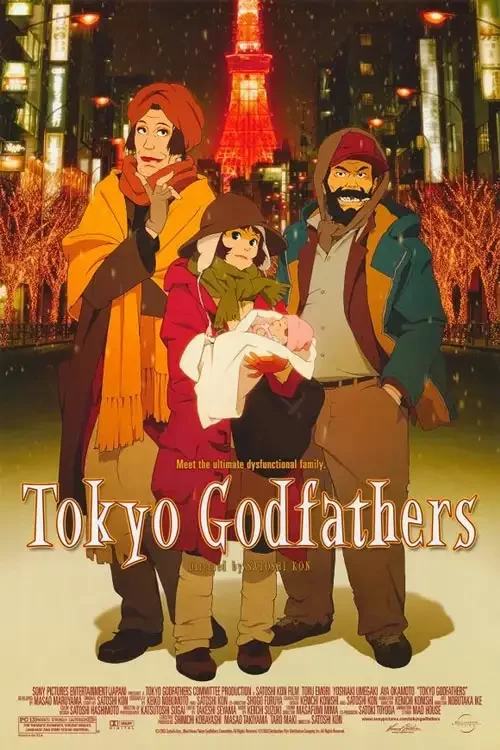 دانلود انیمیشن پدرخوانده های توکیو Tokyo Godfathers 2003 زیرنویس فارسی چسبیده